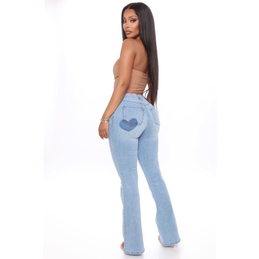 Dare To Flare Jeans - Medium Blue Wash